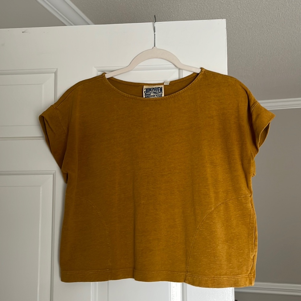 Jungmaven Taos top size small mustard yellow